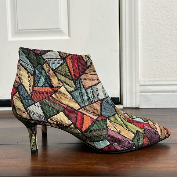 Clizia Shoes - Clizia Ankle Boots size 39 Geometric Pattern Jacquard Upper Art to Wear Art Deco